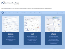 Tablet Screenshot of openresearchexchange.com